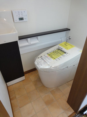 給排水連結型で手洗いを可能に